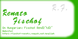 renato fischof business card